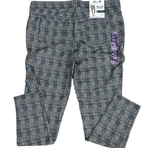 Women's Seven7 XXL 2XL 2X 20 - 22 Jeans Pull-On Ponte Pant Pants Black Stretch - Picture 4 of 12